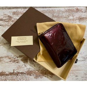 LOUIS VUITTON Vernis Zippy Coin Purse Wallet Amara